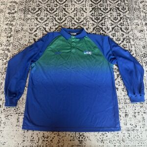 VTG Puma Polo Seattle Seahawks NFL XL Radiant Color Long Sleeve Embroidered Logo